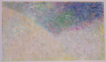 A Lara Chkhetiani oil, acrylic and paper on canvas